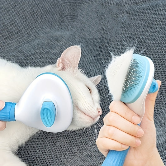 A cat comb, hair removal, floating hair cleaner, one-click hair removal dog comb