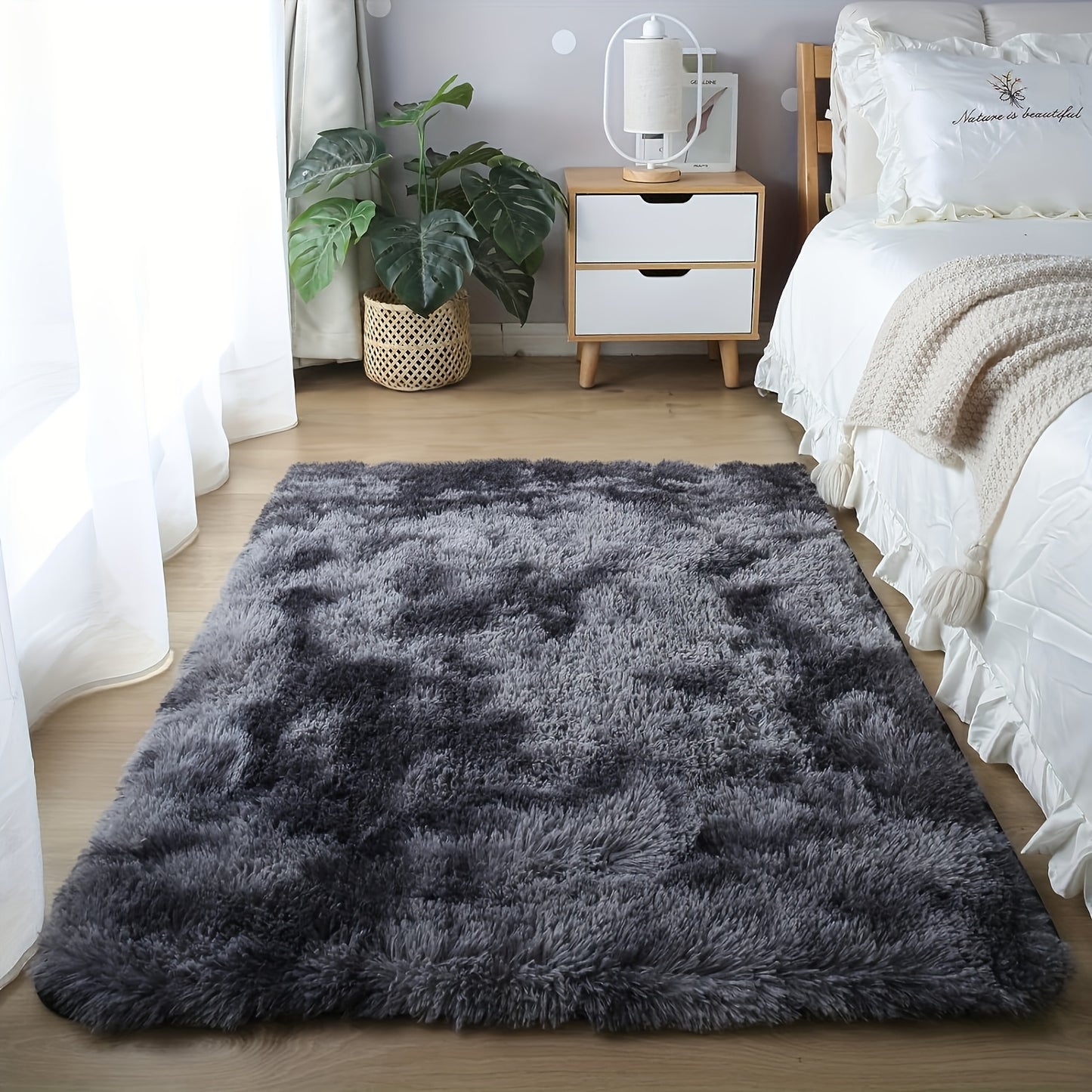 1pc, Soft Plush Drum Carpet, Rug, Non-Slip Plush Fluffy Soft Furry Bedside Carpet, Drum Carpet, Holiday, Suitable for Dormitory Home Decoration, Pet-Friendly Bedroom Living Room Carpet, Drum Carpet, Home Decoration, Room Deco