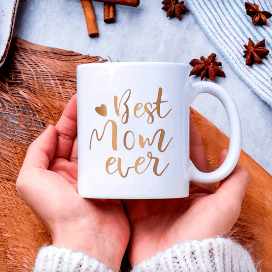 1pc, Best Mom Ever Coffee Mug, Mother's Day Gifts For Mom Birthday Christmas Gifts For Women Mothers Day Gifts From Daughter Son Ceramic Coffee Mugs Cups 11oz