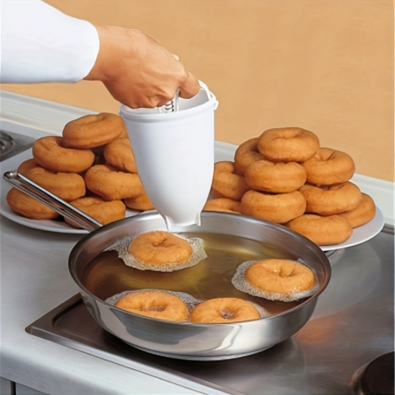 Easy-to-Use Donut Maker - Portable Round Dessert & Cookie Baking Tool, No Electricity Needed