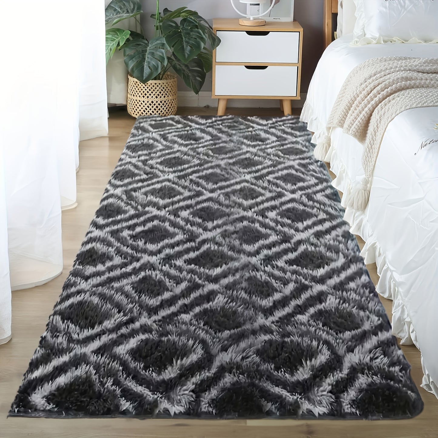 1pc, Soft Plush Drum Carpet, Rug, Non-Slip Plush Fluffy Soft Furry Bedside Carpet, Drum Carpet, Holiday, Suitable for Dormitory Home Decoration, Pet-Friendly Bedroom Living Room Carpet, Drum Carpet, Home Decoration, Room Deco