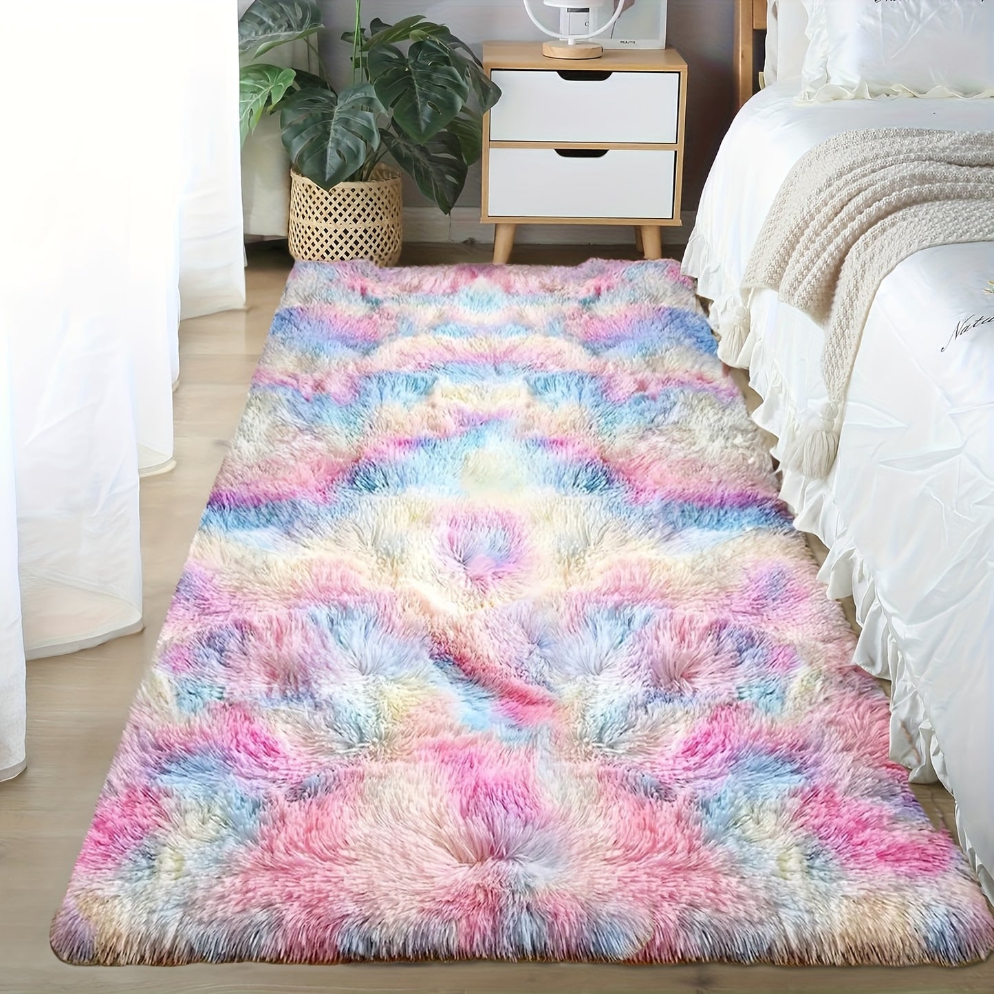 1pc, Soft Plush Drum Carpet, Rug, Non-Slip Plush Fluffy Soft Furry Bedside Carpet, Drum Carpet, Holiday, Suitable for Dormitory Home Decoration, Pet-Friendly Bedroom Living Room Carpet, Drum Carpet, Home Decoration, Room Deco