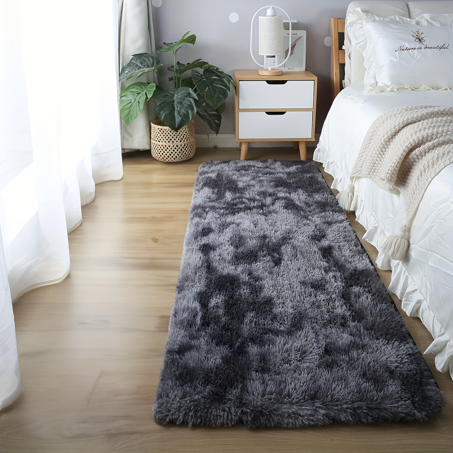 1pc, Soft Plush Drum Carpet, Rug, Non-Slip Plush Fluffy Soft Furry Bedside Carpet, Drum Carpet, Holiday, Suitable for Dormitory Home Decoration, Pet-Friendly Bedroom Living Room Carpet, Drum Carpet, Home Decoration, Room Deco