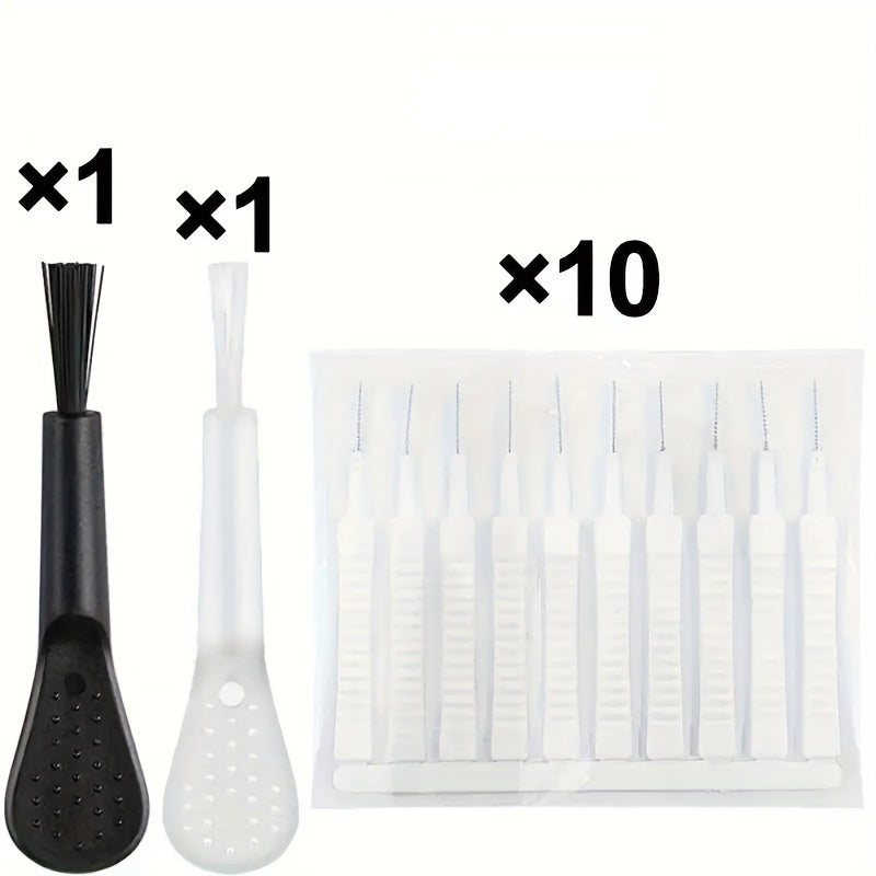 12pcs/set impact resistant small brush holes, gap cleaning, shower head cleaning, phone hole cleaning, keyboard cleaning, keyboard cleaning