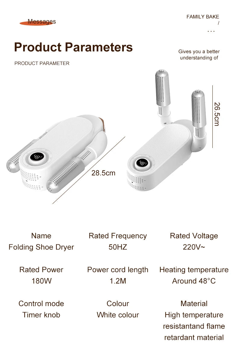 UV Shoes Dryer Foldable Shoes Dryer Household Constant Temperature Boot Dryer Sterilization and Deodorization Machine