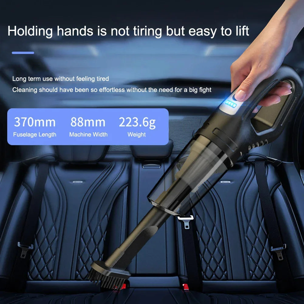 Wireless Vacuum Cleaner Powerful Suction Rechargeable Handheld Vacuum Cleaner Quick Charge for Car Home Pet Hair