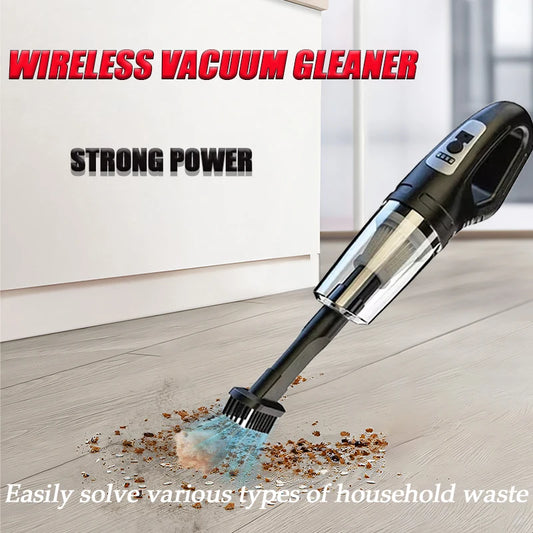 Wireless Vacuum Cleaner Powerful Suction Rechargeable Handheld Vacuum Cleaner Quick Charge for Car Home Pet Hair