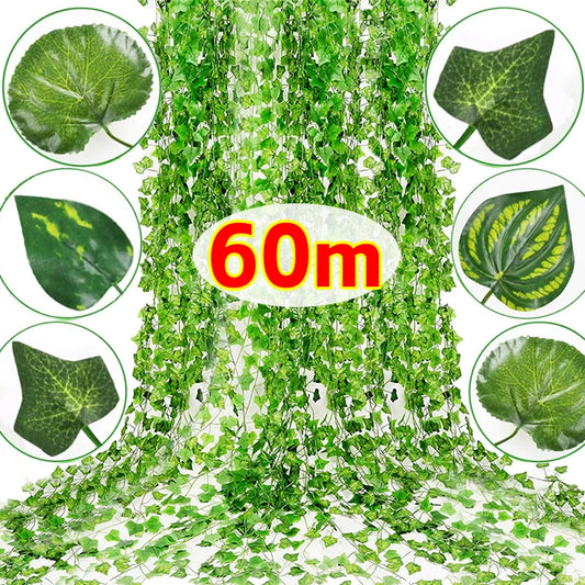 Artificial Green Ivy Leaf Rattan Creeper Leaves