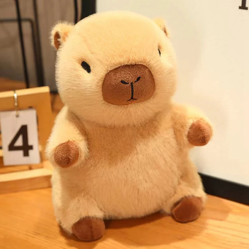 23cm Cute Capybara Wearing Sweater Doll Plush Toy Pillow Soft Filling Home Decoration Accompanying Dolls Children Girls Gifts