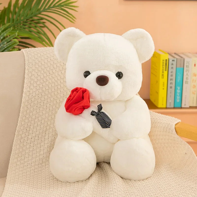 Valentine's Day roses teddy bear animal plush toys for girls teddy bear dolls