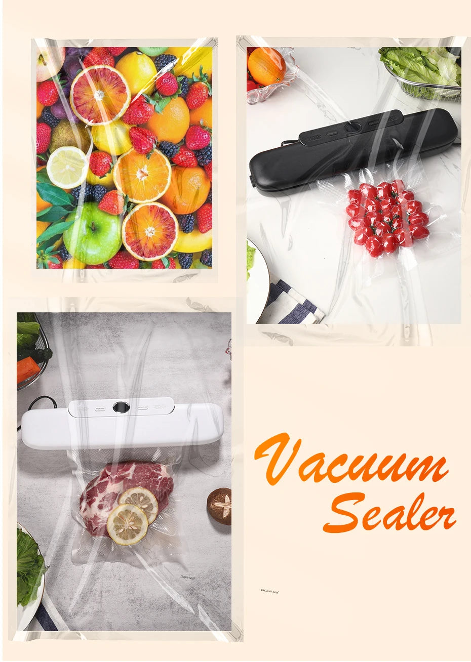 saengQ Vacuum Sealer Packaging Machine Food Vacuum Sealer With Free 10pcs Vacuum bags Household Vacuum Food Sealing