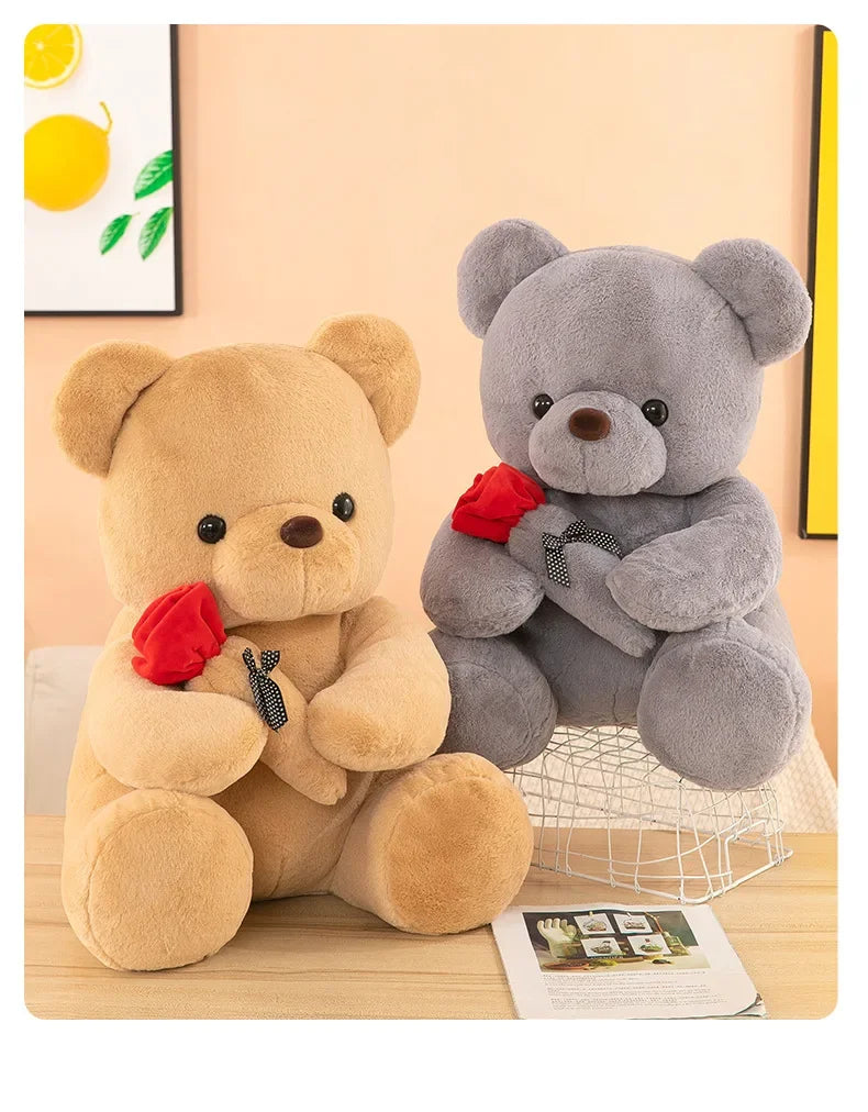 Valentine's Day roses teddy bear animal plush toys for girls teddy bear dolls