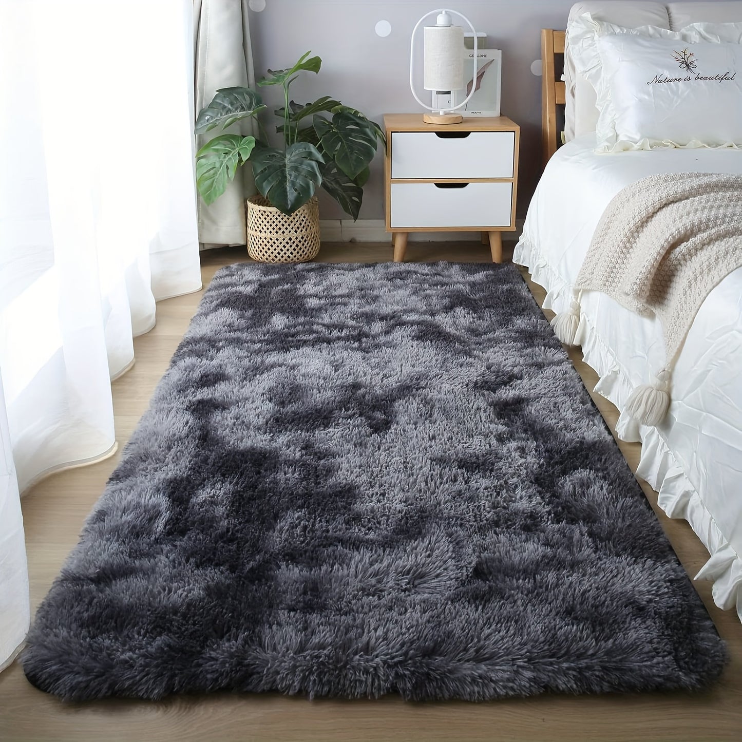 1pc, Soft Plush Drum Carpet, Rug, Non-Slip Plush Fluffy Soft Furry Bedside Carpet, Drum Carpet, Holiday, Suitable for Dormitory Home Decoration, Pet-Friendly Bedroom Living Room Carpet, Drum Carpet, Home Decoration, Room Deco