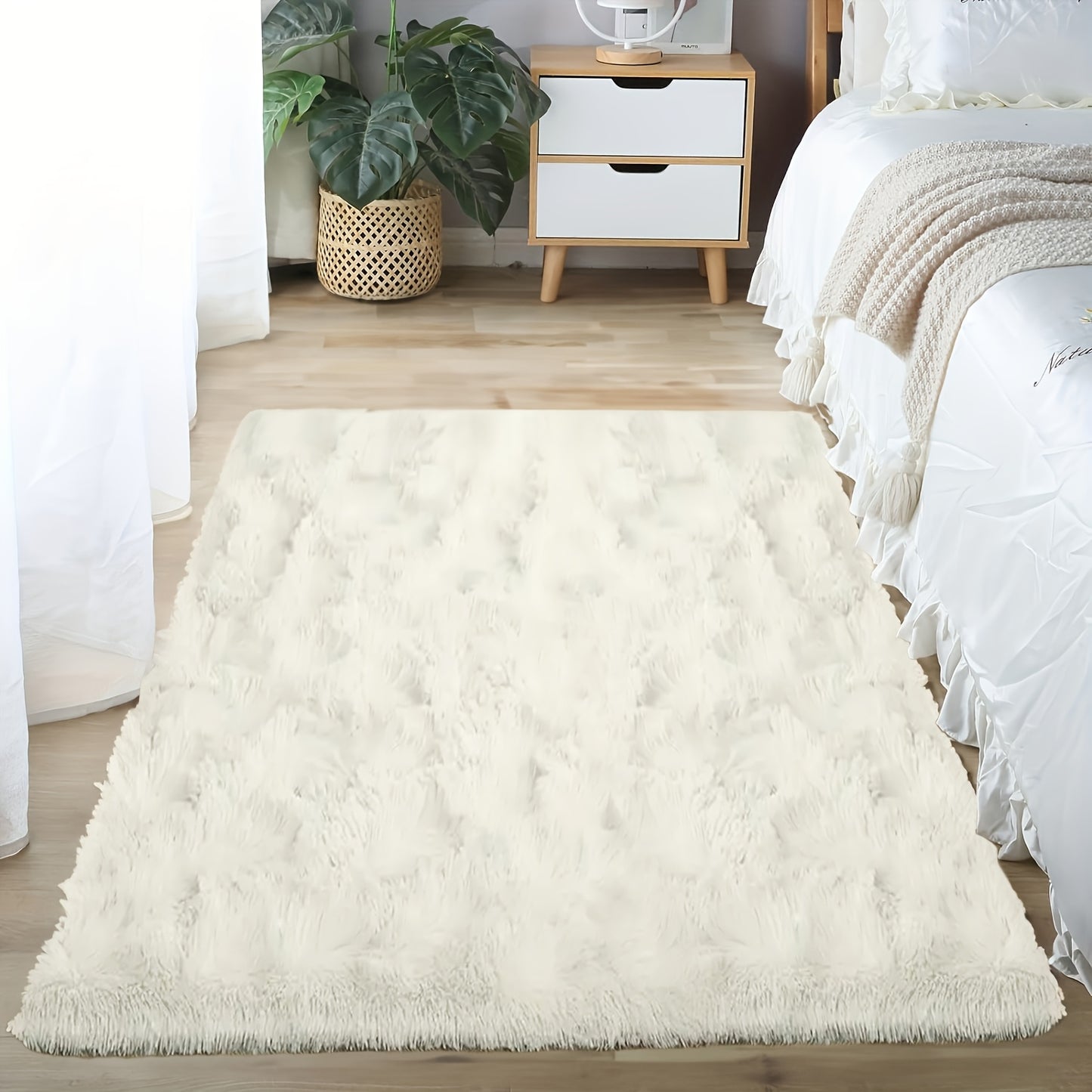 1pc, Soft Plush Drum Carpet, Rug, Non-Slip Plush Fluffy Soft Furry Bedside Carpet, Drum Carpet, Holiday, Suitable for Dormitory Home Decoration, Pet-Friendly Bedroom Living Room Carpet, Drum Carpet, Home Decoration, Room Deco