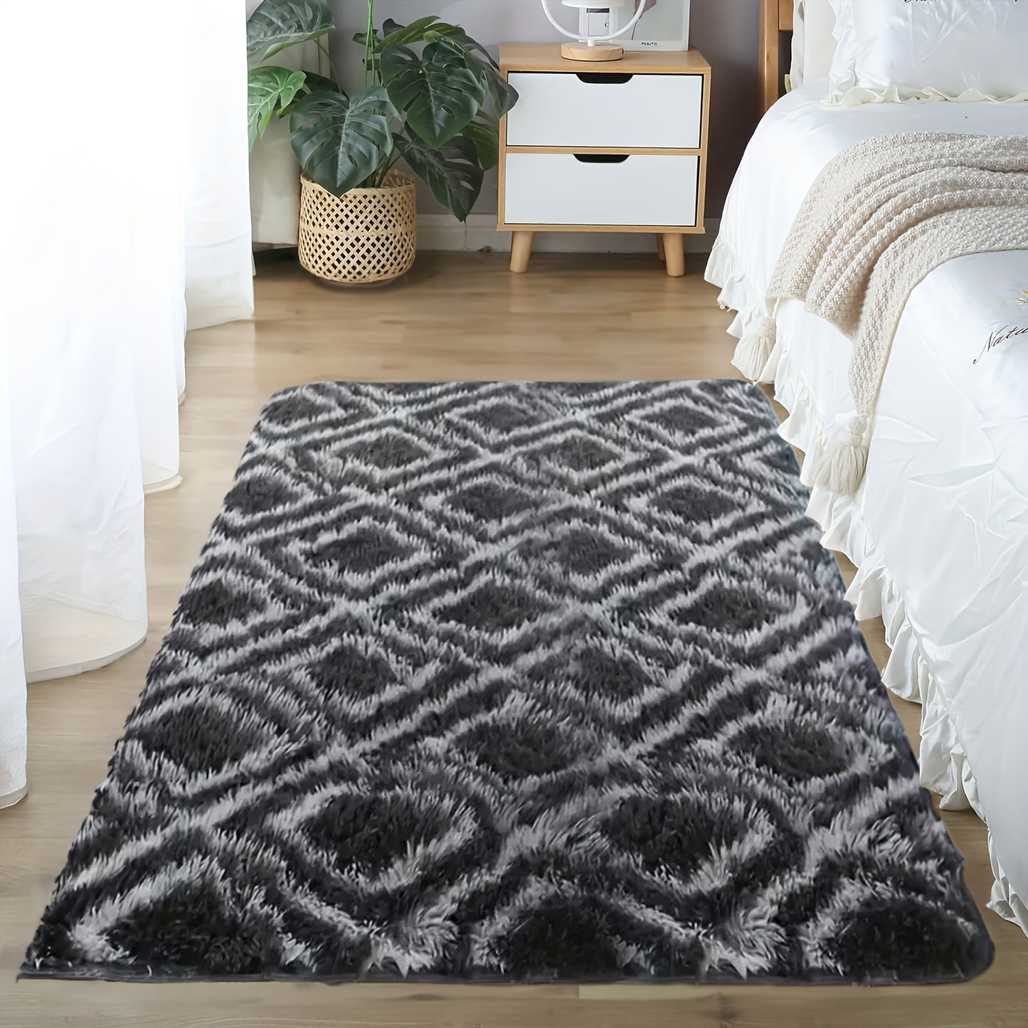 1pc, Soft Plush Drum Carpet, Rug, Non-Slip Plush Fluffy Soft Furry Bedside Carpet, Drum Carpet, Holiday, Suitable for Dormitory Home Decoration, Pet-Friendly Bedroom Living Room Carpet, Drum Carpet, Home Decoration, Room Deco